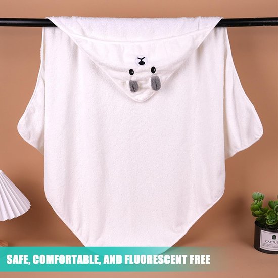 Capuchonhanddoek baby 3 stuks babyhanddoek capuchon baby badhanddoek babyhanddoek met capuchon 80 x 80 cm voor babybadje, zacht super absorberend, schattige babyhanddoek met patroon 0-5 jaar