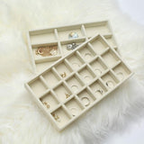 8 stuks sieradentrays, sieradenorganizer voor lade, sieradenopslag voor oorbellen, ring, armband, halskettingen, beige