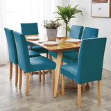 BalladHome Stoelhoezen, set van 6 fluwelen stoelhoezen voor schommelstoelen, eetkamerstoelen, hoezen voor bruiloft, hotel, keuken, banket, feesten, stretch stoelhoezen (6, turquoise)