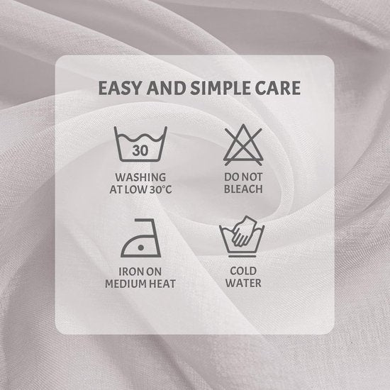 Gordijn,machinewasbaar op 30 graden Celsius