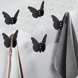 2 stuks zwarte jashaken, roestvrij stalen metalen kledinghaken, vlinderkleerhaken, vlinder-opberghaken, geschikt voor slaapkamer, badkamer en andere plaatsen