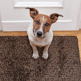 Magic Mat 50x90cm, blauw-zwart - ultra absorberend, wasbare en antislip deurmat van microvezel - zeer dun, past onder bijna elke deur