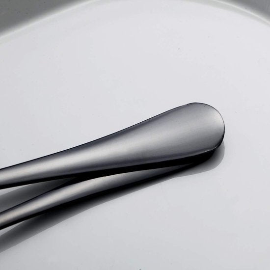 30-delige bestekset, 6-delige serveerset - Zwart/Goud/Koper/Regenboog