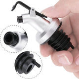 10 stuks schenkers voor olieflessen, flessenschenkers met klep, roestvrijstalen olieschenkers, sterke drankschenkers voor flessen, wijn, schenkolie, lekvrije wijnschenkers voor keuken en bar