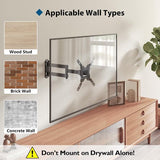 TV muurbeugel voor 13-42 inch LED LCD OLED televisies, kantelbaar, draaibaar en 360° draaibaar, muurbeugel TV tot 20 kg, met veiligheidsschroeven, max. VESA 200 x 200 mm