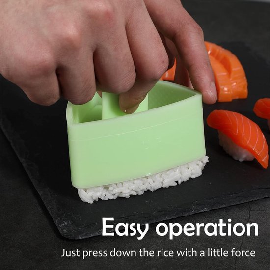 Driehoek Sushi-vorm Sushi Mold Maker Driehoek Sushi Rijst Ball Vorm Accessoires DIY Tool (Lichtgroen)