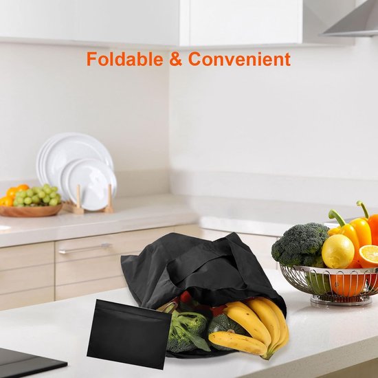 3 stuks opvouwbare boodschappentassen, milieuvriendelijke boodschappentassen, opvouwbare boodschappentassen met aangebrachte zak, herbruikbare boodschappentassen, wasbaar, duurzaam en licht