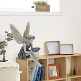 Tuindecoratie Ornament Zittende Magische Fee Elf Tuinfiguren Standbeeld Handwerk Tuindecoratie Tuinbeeld Beeldje