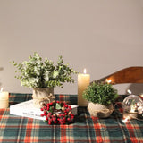 Set van 4 kunstplanten, mini-kunstplant eucalyptus, kunstplanten kunststof voor slaapkamer, badkamer, keuken, huis, binnendecoratie