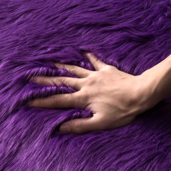 Nepbont Vloerkleed Pluizig Zacht Warm Modern Vloermat Bankmat Imitatiebont Deco Bont Onregelmatig Bedmat Wol Lang Haar Optiek Gezellig