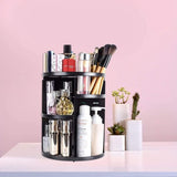 Make-up organizer, beauty-cosmetica-organizer, 360 graden draaibaar, make-up-opbergdoos, cosmeticabox voor dresser, slaapkamer, badkamer, zwart