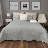 Sprei/sofaplaid, bedsprei, voor bank, dagelijks vlechtpatroon, deken, XXL-deken, sprei, grijs, 200 x 220 cm