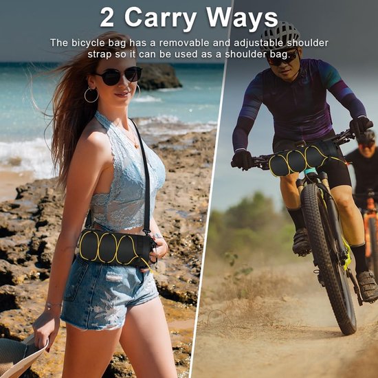 Fietsstuurtas, voorvak, fietstas opbergtas, fietstas voor stuur, multifunctionele fietstas met schouderriem, voor racefiets, mountainbike