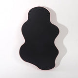 Onregelmatige frame wandspiegel, decoratieve spiegel, make-up spiegel, ijdelheidsspiegel voor badkamer, woonkamer, slaapkamer (roze)