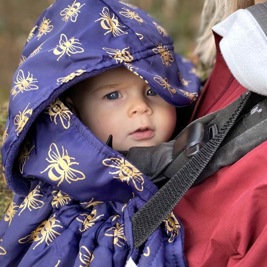 Draagkleding: Wasserfester Wetterschutz für Tragetuch und Babytrage -Goldbienen