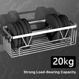 Doucheplank om op te hangen, doucheplank zonder boren, douchemand om op te hangen, roestvrij staal SUS304 zilverchroom