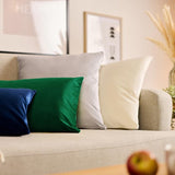 Set van 2 zachte fluwelen kussenhoezen, 40 x 60 cm, elegante fluwelen kussenslopen, botanisch groen