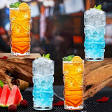 Heldere Tiki-glazenset van 170-400 ml moderne bar Tiki-cocktailglas, perfect voor exotische cocktails Mai Tai Hawaiiaanse cocktails tropisch eiland drinkgereiset