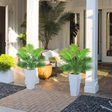 Kunstplanten, groot areca, kunstpalm, 68 cm hoog, 12 takken in pot, kunstmatige plant, tropisch, Hawaï, groen, nepplant, Real Touch planten, kunstbloem, decoratie, kantoorplant, groene plant,