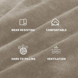 Dikke fluwelen stoelhoezen voor stoel, super stretch, antislip bankovertrek, 1-zits, honden, katten, huisdieren, woonkamer, 1-delige elastische bankbeschermer, stoelhoes, 1-zits, kaki