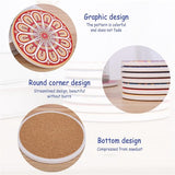 8 stuks onderzetters met houder, glazen absorberende keramiek, decoratieve onderzetters voor kopjes, vazen, glas, kaarsen, unique verjaardags- housewarming gifts