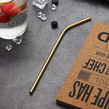 Metalen rietjes, 18 stuks (zwart/koper/goud/gekleurd/zilver)