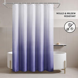 180x200cm badgordijn, douchegordijn anti-schimmel in de badkamer, gordijn voor badkuip-douche, waterdicht wasbaar, wasbaar douchegordijn van polyesterweefsel met 12 douchegordijnringen