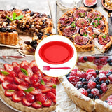 Siliconen bakvorm cakevorm siliconen bakvormen 26 cm siliconen laagcake bakvorm met siliconen kwast voor quiche pizza taart taart
