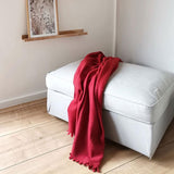 Knuffeldeken, 130x170 cm, fleece, microvezel, rood