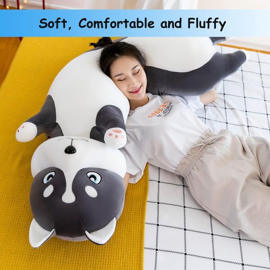Schattig Husky Hond Pluche Lichaamskussen, 70cm Zacht Lang Husky Hond Slaapkussen Kussen Cadeau voor kinderen. Vertaling: Schattig Husky Hond Pluche Lichaamskussen, 70cm Zacht Lang Husky Hond Slaapkussen Kussen Cadeau voor kinderen.