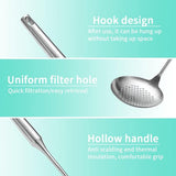 Skimmer, 38 cm roestvrijstalen keukenzeef, gleuflepel, met comfortabele handgreep en ophanggaten, moddervangers voor de keuken