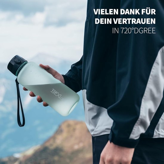 SoftTouch-drinkfles "uberBottle" + zeef - 1,5 L - BPA-vrij - waterfles voor sport, fitness, sportschool, buitenshuis, wandelen - grote sportfles van Tritan - licht, duurzaam