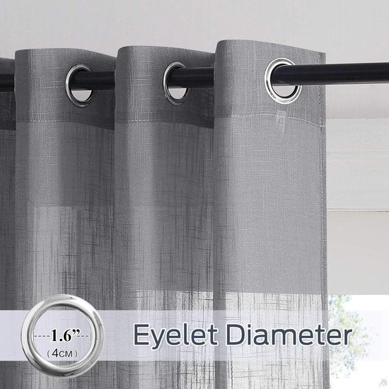 Gordijn grijs H 210 x B 132 cm