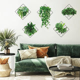 3D groene planten muurstickers, muurtattoo planten groen, muurstickers groene klimop bladeren muursticker, 3D muurstickers planten voor keuken, slaapkamer, woonkamer