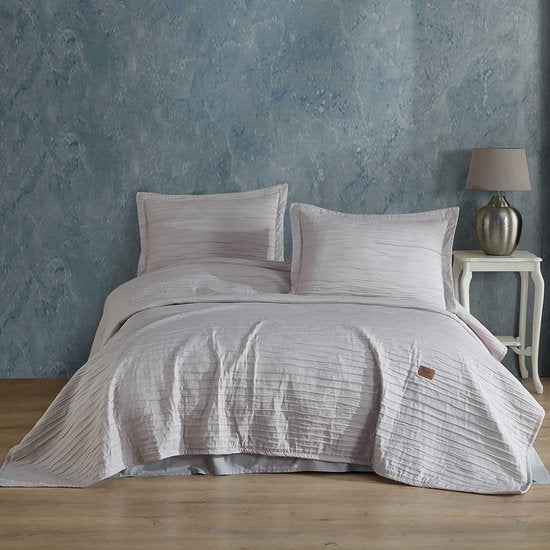 220 x 240 cm en 2 kussenlussen 50 x 70 cm, sprei, sprei, jacquard stof wonen, zacht en modern, grijs