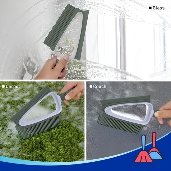 2-in-1 zachte borstel/schrobber met stoffer, draagbare tafelborstelset, stoffer en handborstelbezem voor thuis, op kantoor, op school, op de eettafel