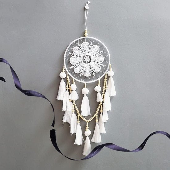 Handgemaakte dromenvanger, handgemaakt Capture Dream Network, verhalen in de Indiaanse mythologie voor wanddecoratie, ambachtelijk cadeau