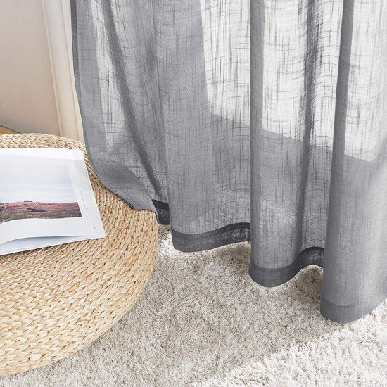 Gordijn grijs H 210 x B 132 cm