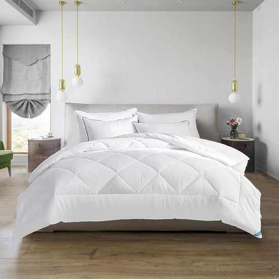 Dekbed 140x200 cm voor 4 seizoenen, dekbed microvezel 300gsm, vierseizoenendekbed 200x140, super zachte deken slaapdeken ademend 140 x 200, wit