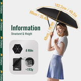 Mini Kleine Paraplu Zakparaplu met 6 Ribben, 260T Stof en Aluminium Paraplubak, Paraplu Compact Opvouwbaar Lichtgewicht Outdoor UV-bescherming Paraplu's