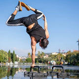 Premium paraletstang – extreem stabiel en licht staal – gemakkelijk mee te nemen – lichaamsgewichtstraining – alle vermogensniveaus