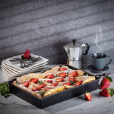 KADAX - Rechthoekige bakvorm - hoge plaatranden voor cake, toastbrood, cheesecake, brownie - onderhoudsvriendelijke bakvorm, warmteverdeling - 36 x 25,5 cm, Zwart