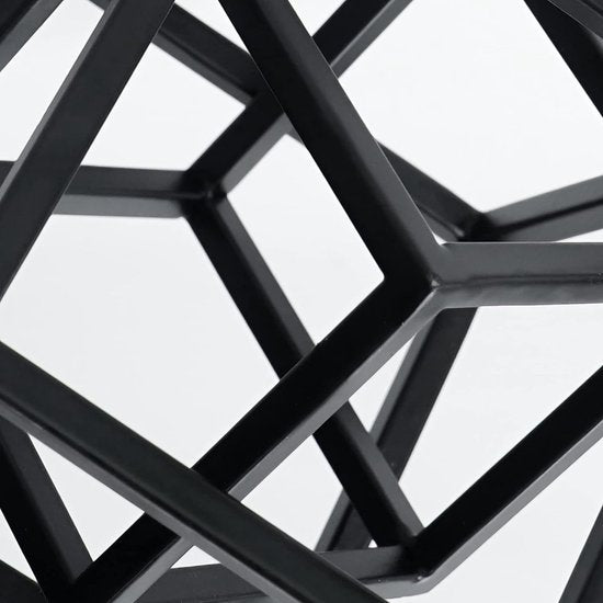 Kubus geometrisch ijzeren standbeeld - minimalistische sculptuur voor slaapkamer, salon, boekenkast en woondecoratie.