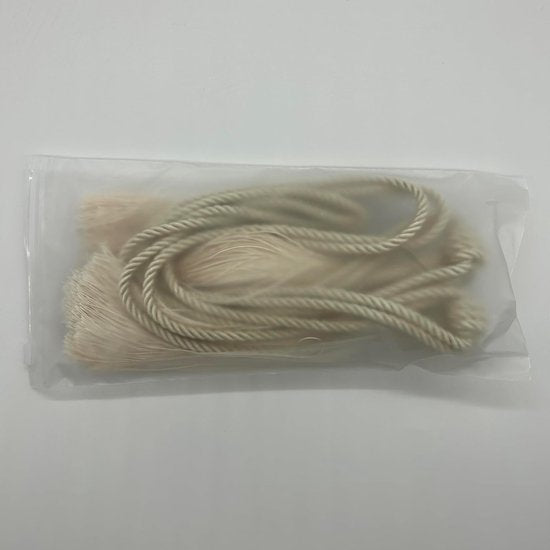 2 stuks gordijnhouders, embrasses, gordijnhouders, polyester, katoen, touw met kwastjes, decoratief raam, eenkleurige gordijnen, accessoires, beige