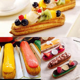 Pakket van 2 mueslirepen bakvorm siliconen mal met 8 holtes antiaanbakstaaf bakvorm, grote rechthoekige energierepen siliconen bakvorm voor mueslirepen muffin chocolade brownie cheesecake