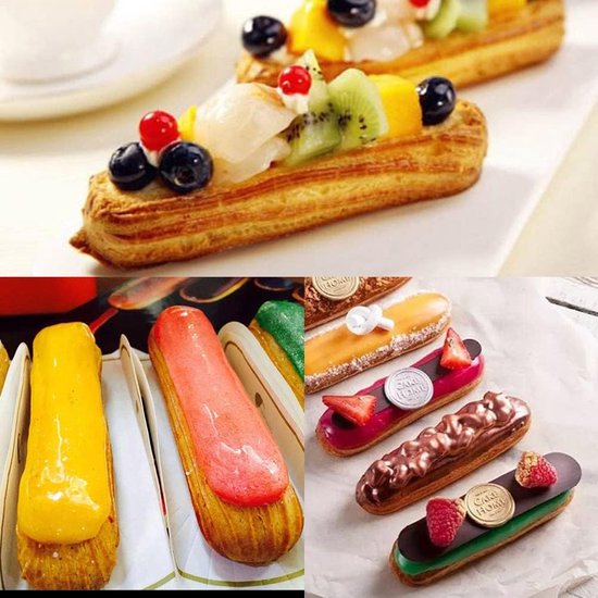 Pakket van 2 mueslirepen bakvorm siliconen mal met 8 holtes antiaanbakstaaf bakvorm, grote rechthoekige energierepen siliconen bakvorm voor mueslirepen muffin chocolade brownie cheesecake