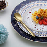 Gouden espressolepel, 5,5 inch mini-koffielepel, kleine roestvrijstalen lepel, theelepel voor desserts, set van 6, vaatwasmachinebestendig