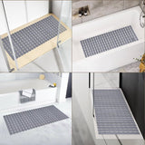 Antislipbadmat 90 x 40 cm: machinewasbare douchemat met zuignappen Opvouwbare veiligheidsbadmat van TPE - antislipmat voor badkuip met snelle afvoer (donkergrijs)