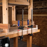 Schroefklemme set 4 stuks steeksleutels, spanwijdte 150 mm/300 mm, spankracht 272 kg, uitlading 80 mm, staal en nylon voor houtbewerking draaien vastzetten van houten werkstukken