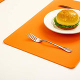 Set van 6 placemats en 6 onderzetters Veeg schoon antislip PVC hittebestendige placemats voor keukentafel 30 * 45cm